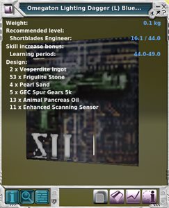 Omegaton Lighting Dagger (L) Blueprint